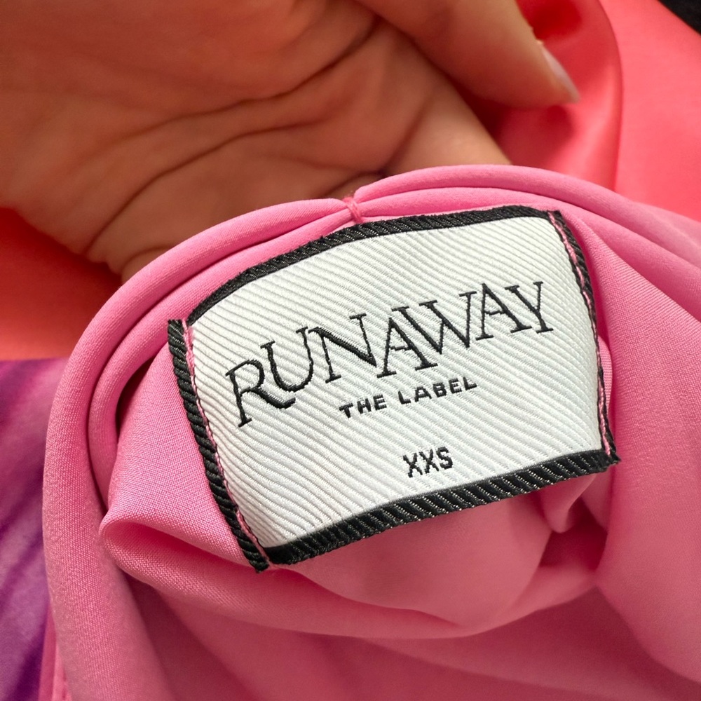 Pink Floral Ombre Low Back Maxi Dress with Strappy Neckline - Picture 4 of 4